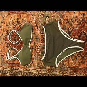 AERIE Green sailor bikini
